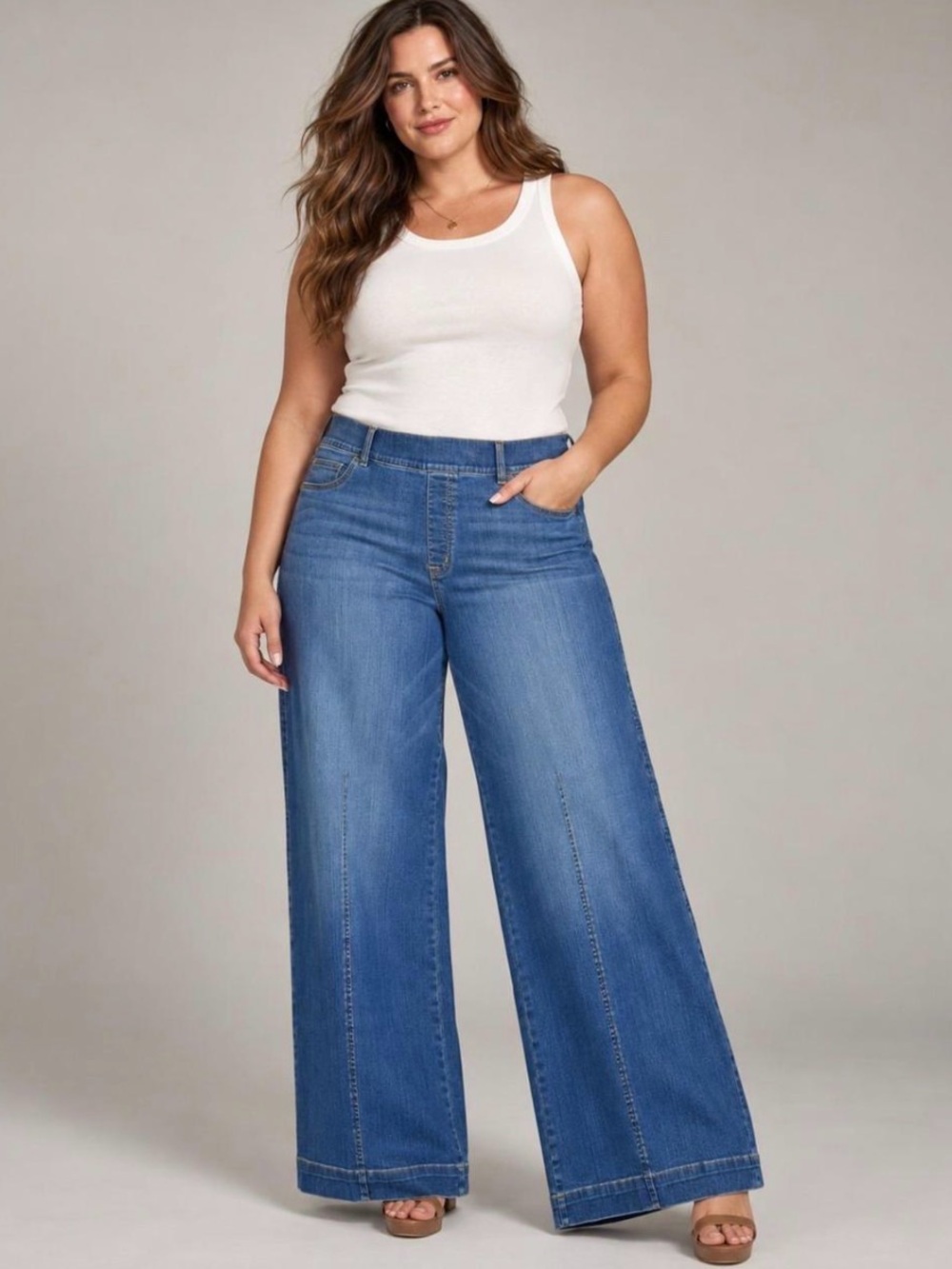 Spanx Women’s Wide Leg Jeans XLT
